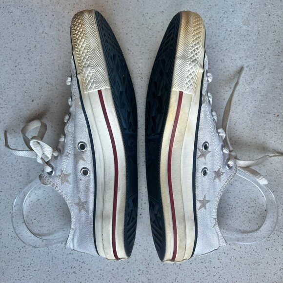 Converse All Star Chuck Taylor Low Top Sneakers Beige Canvas Womens US 6.5 - Picture 6 of 9